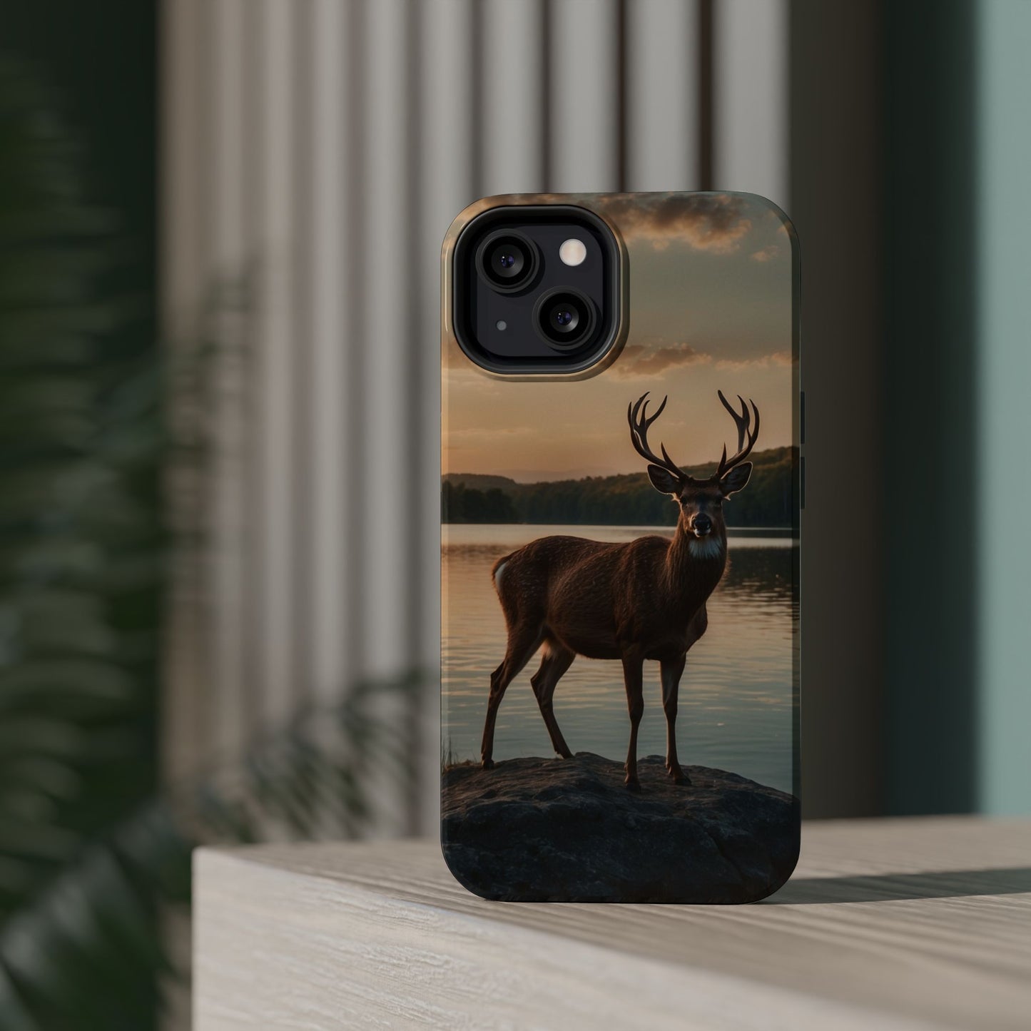 Majestic Stag at Sunset – MagSafe iPhone Case