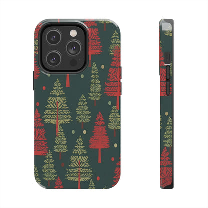 Retro Christmas Trees Pattern - iPhone Series Case