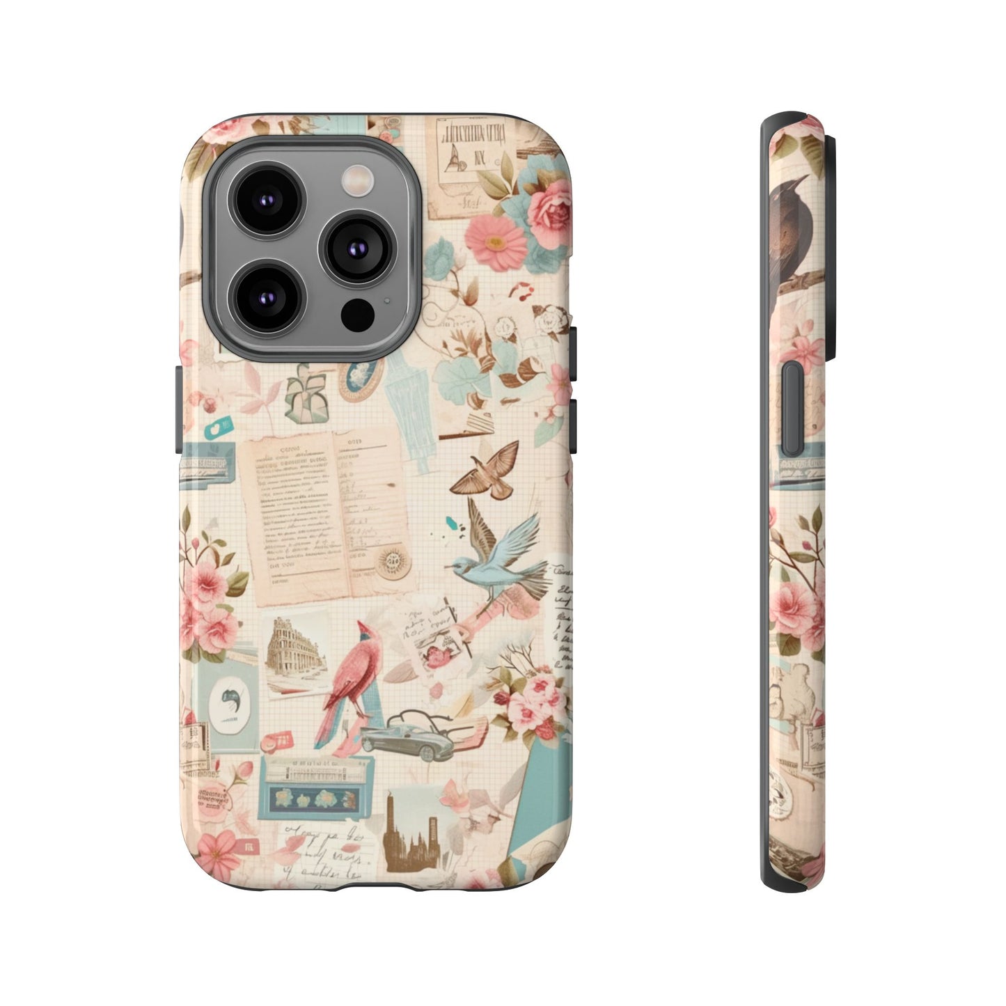 Vintage Collage iPhone Case - Retro Nostalgic Protective Cover