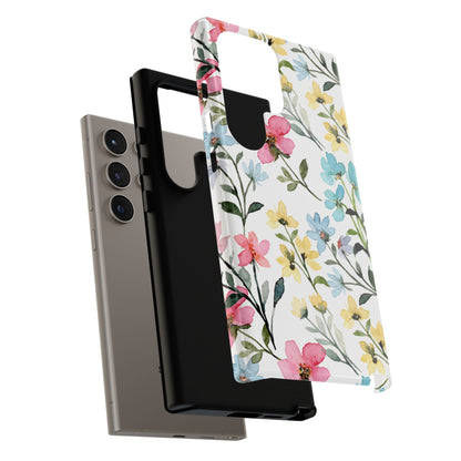 Watercolor Floral Bliss – Samsung Galaxy Case with Pastel Flower Design