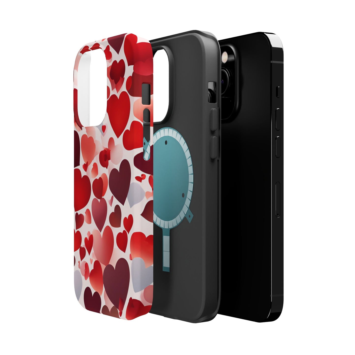 MagSafe Case: Romantic Red Heart Gradient Case