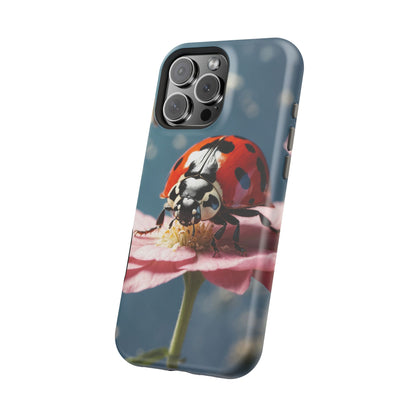 MagSafe iPhone Case: Floral Ladybug Delight