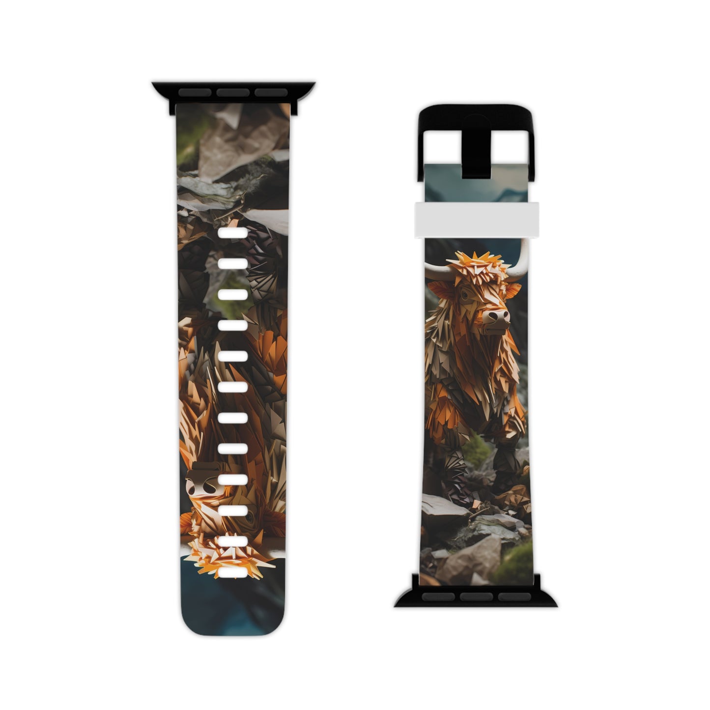 Moos & Blooms Highland Cow Apple Watch Band