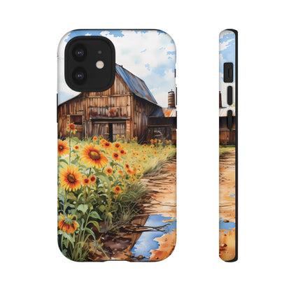 Sunflower iPhone Case  Rustic Farm Style