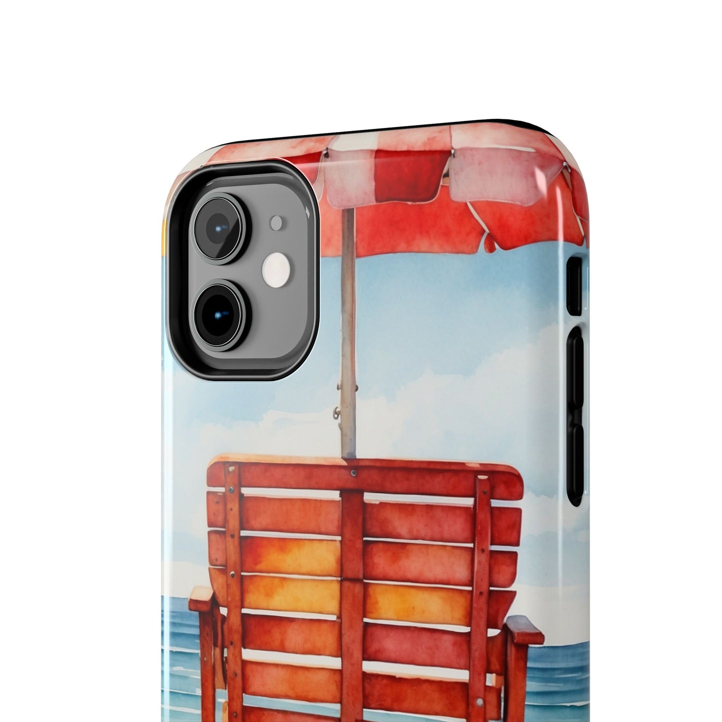 Beachfront Sunset Lounge iPhone Case – Rearview Edition