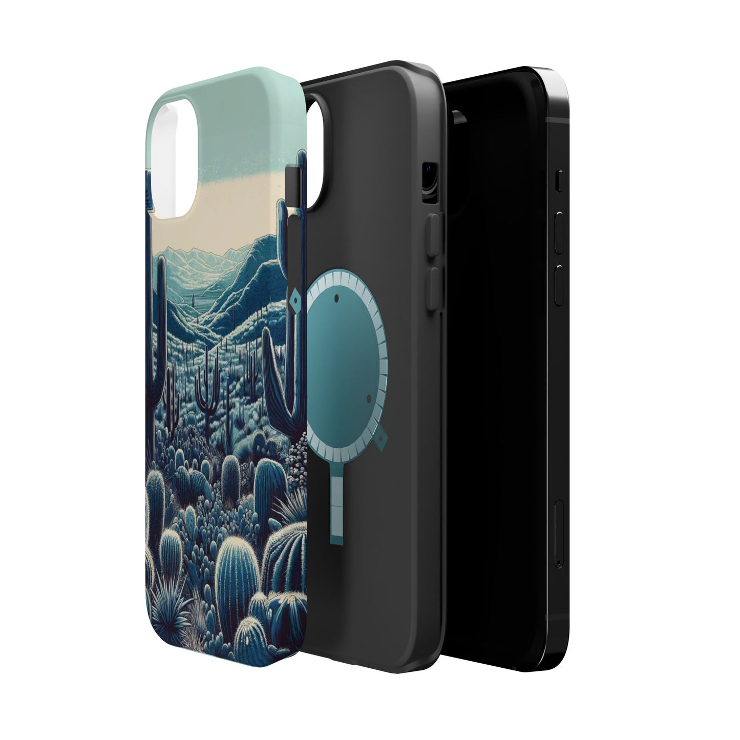 Desert Blues Cactus iPhone Case