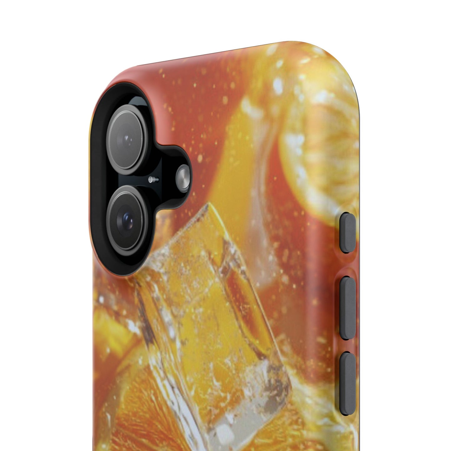 Citrus Orange Splash MagSafe iPhone Case – Dual-Layer Tough Protection, Vibrant Summer Design