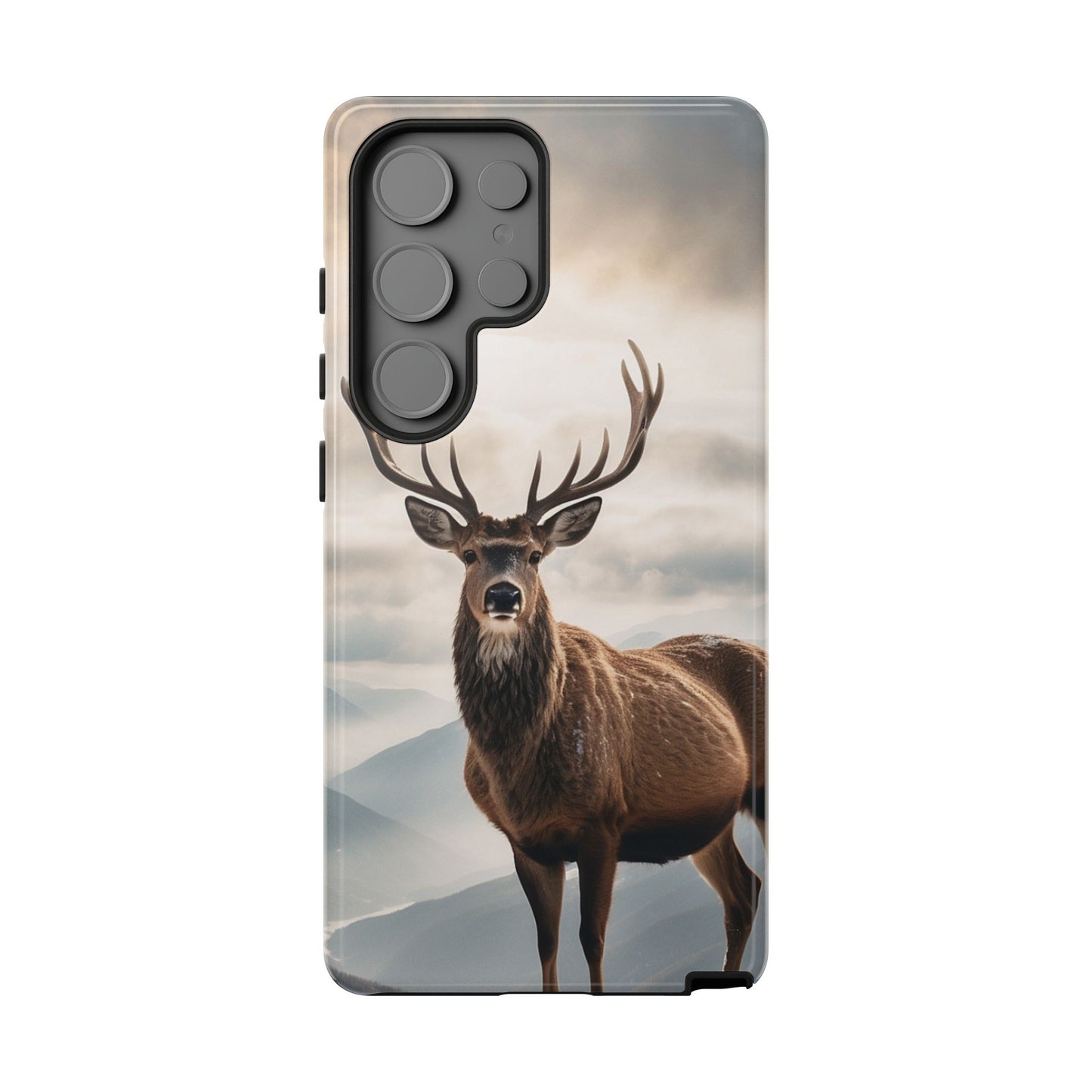 Alpine Majesty: Stag in Snow – Samsung Galaxy Case