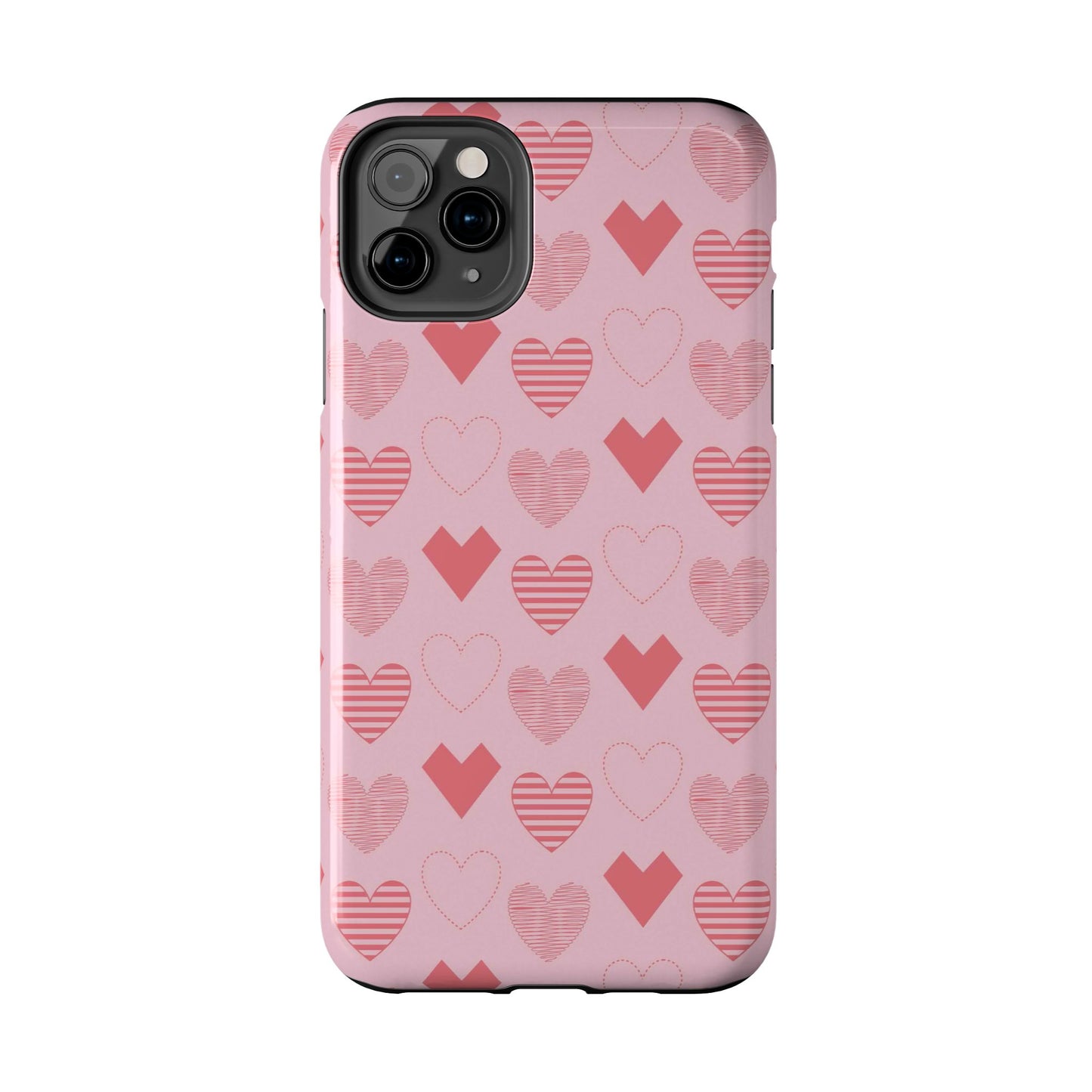 Striped Hearts iPhone Case