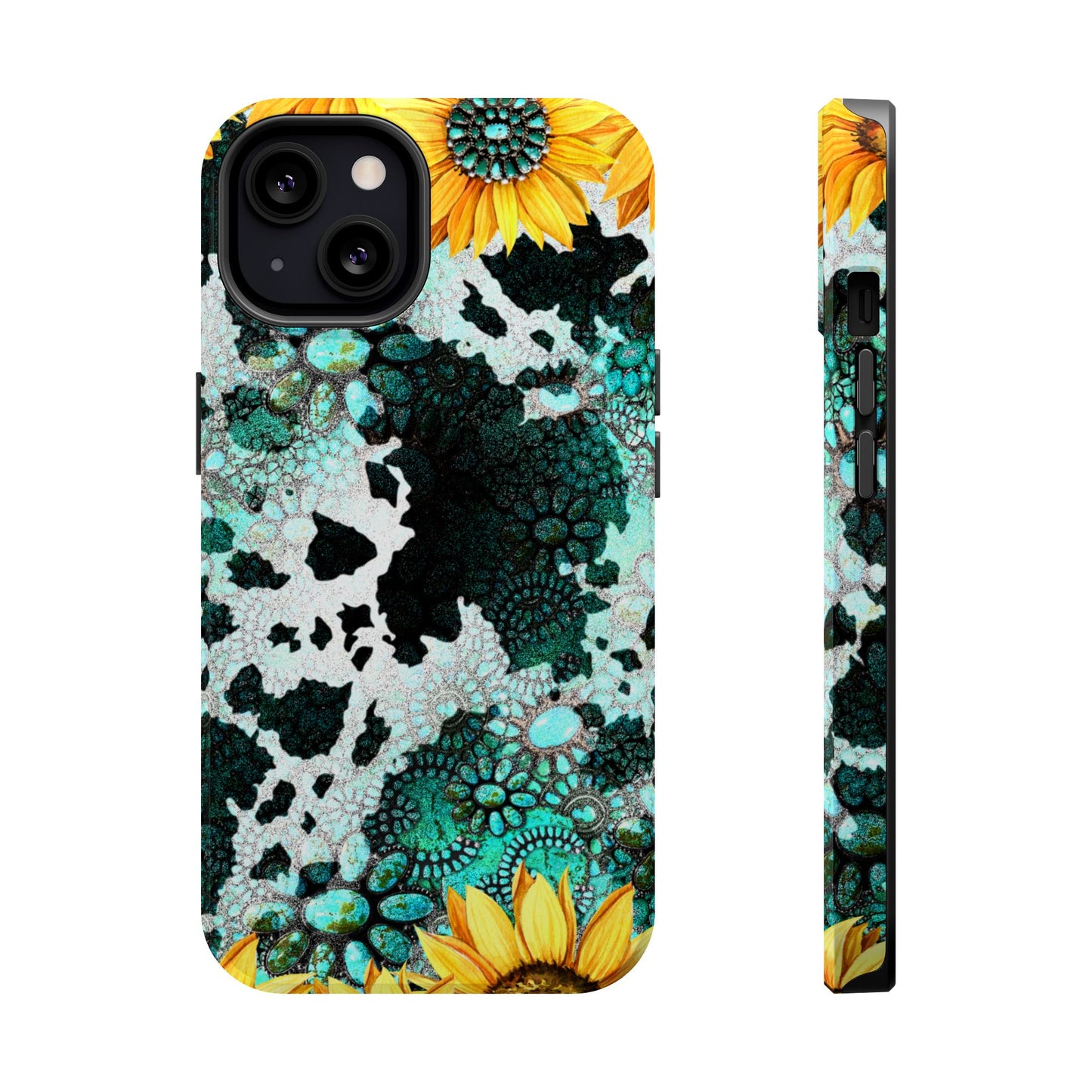 Boho Turquoise Sunflower Lace - MagSafe iPhone Series Case