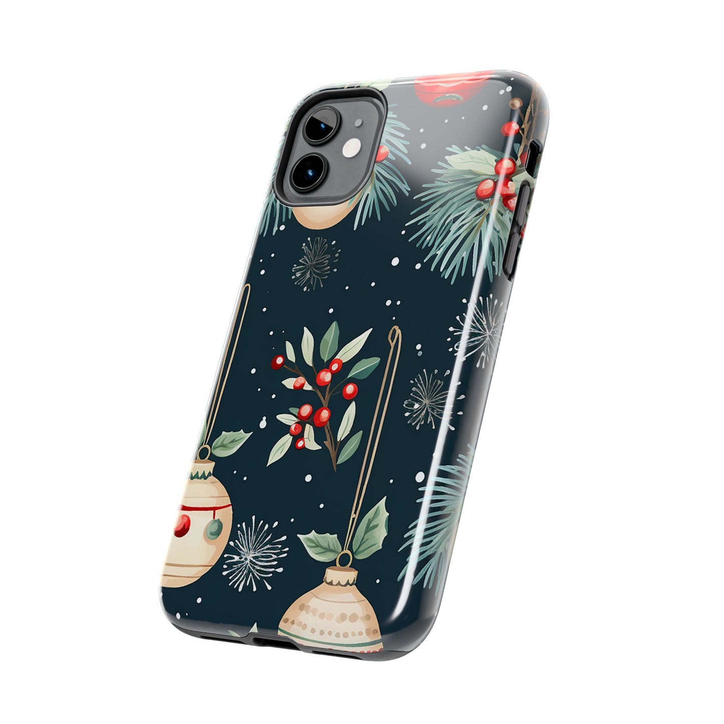 Elegant Christmas Ornaments and Pine - iPhone Series Case