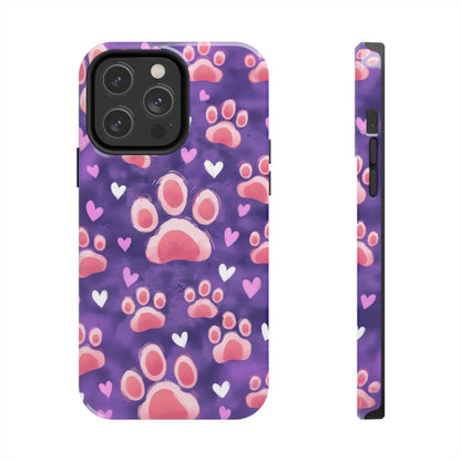 Bold Paw Print iPhone Case - Vibrant Pet-Themed Protective Cover