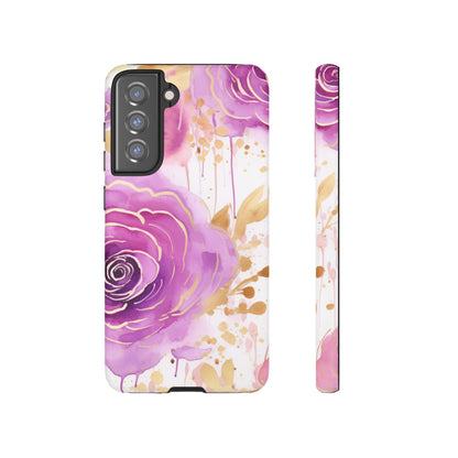 Radiant Purple & Gold Floral - Samsung Galaxy Series Case