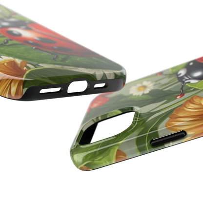 Ladybug Garden iPhone Case – Blooming Floral Art