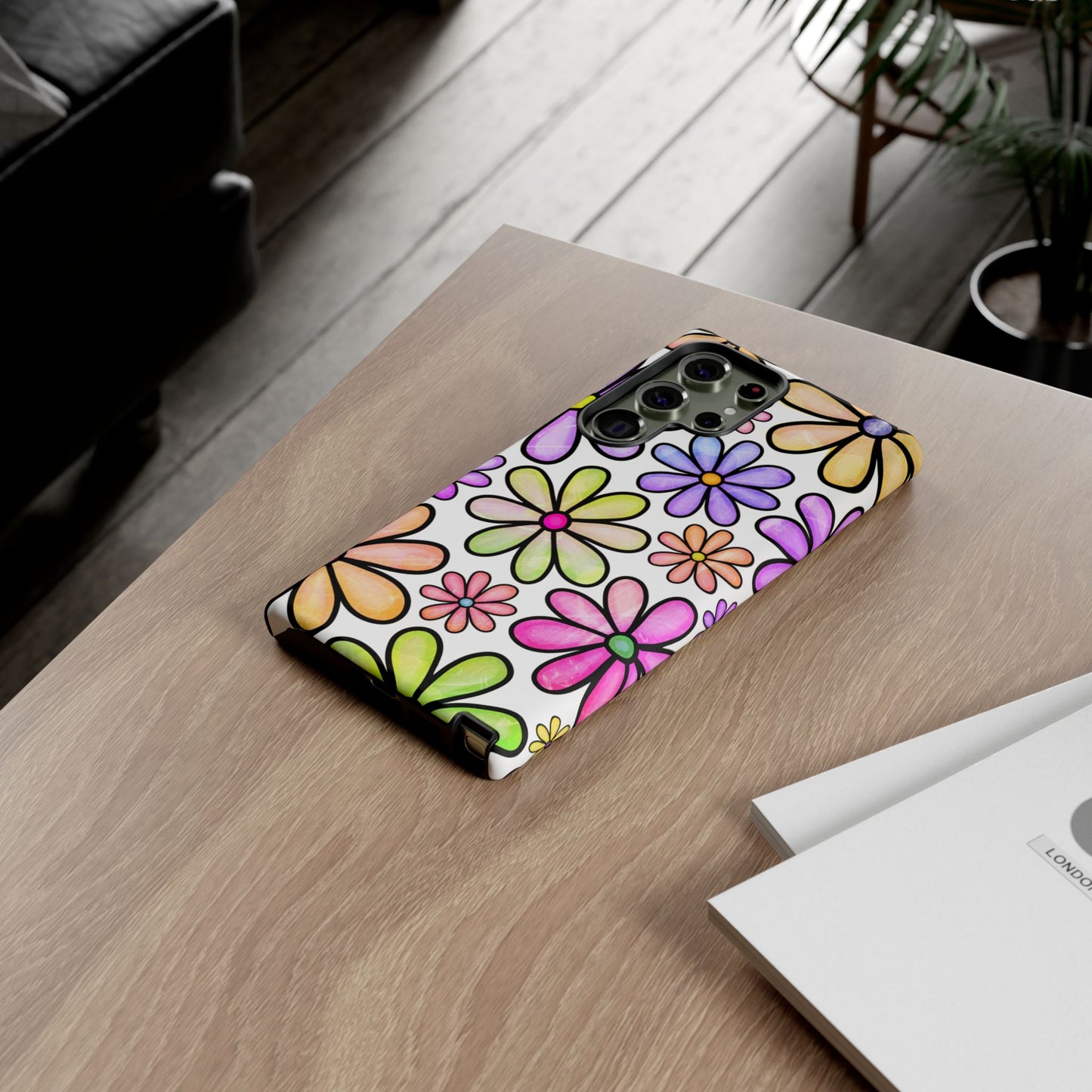 Pastel Daisy Dream Samsung Galaxy Case – Slim Profile, Glossy Finish