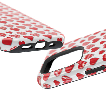 Red & Polka Dot Hearts MagSafe Case