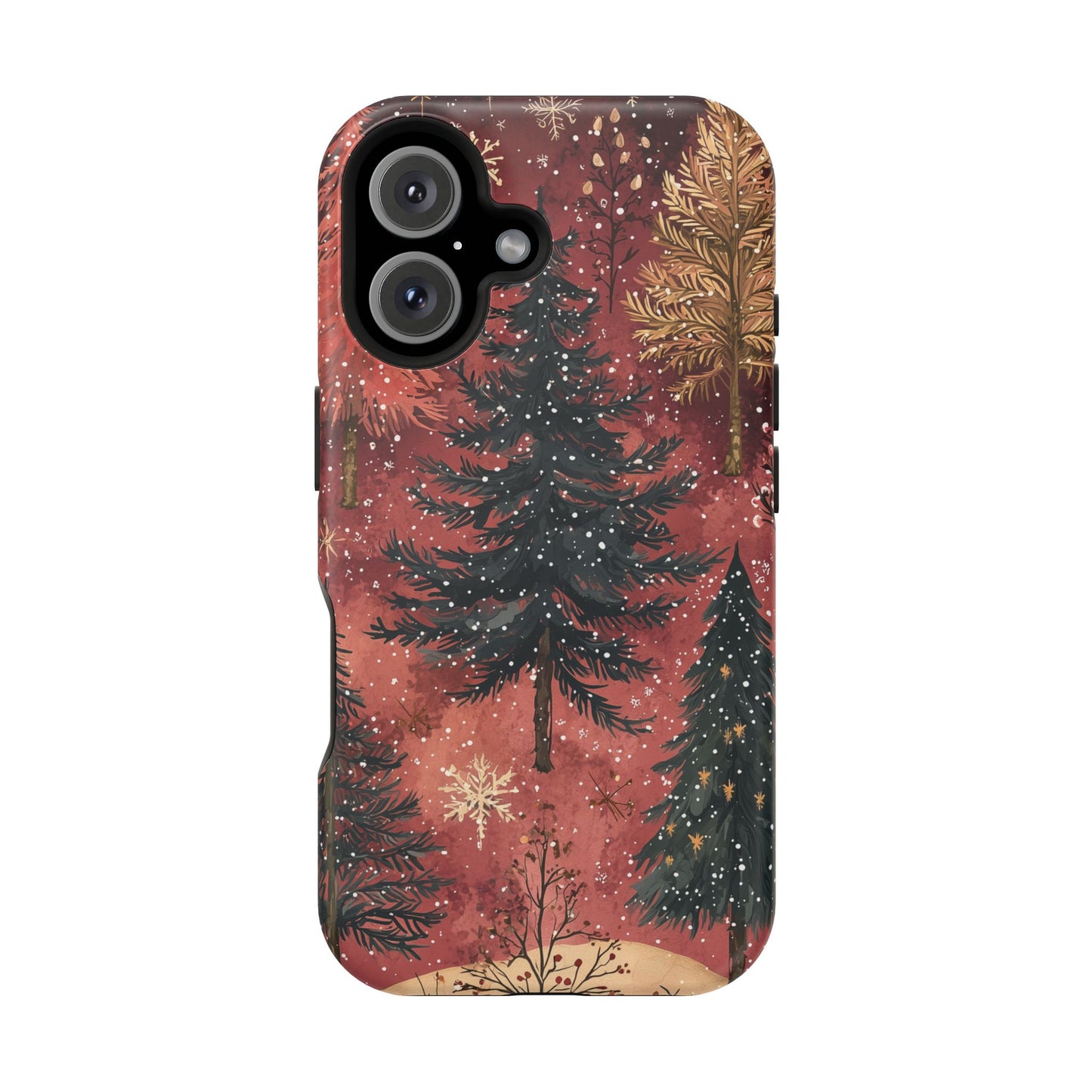 Rustic Red Winter Forest - MagSafe iPhone Series Case