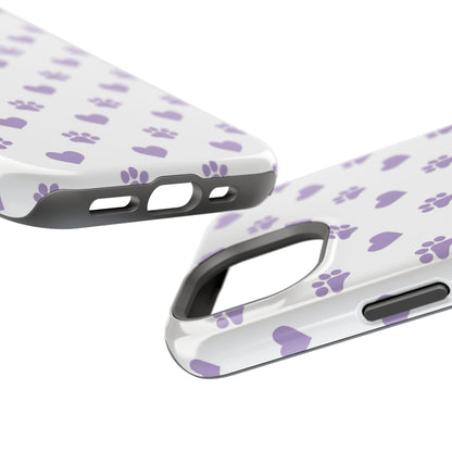 Paw Prints & Hearts – MagSafe iPhone Case with Adorable Pet-Lover Design