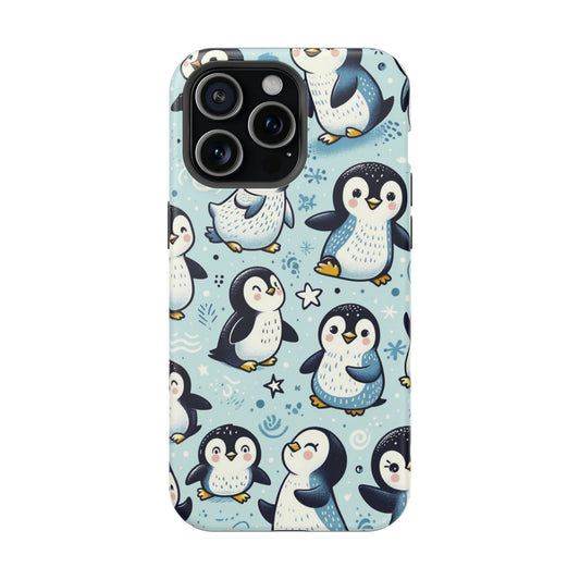 Cute Penguin Parade MagSafe iPhone Case – Charming Arctic-Inspired Protection for iPhone 15, 14, 13, Pro, Plus & Pro Max