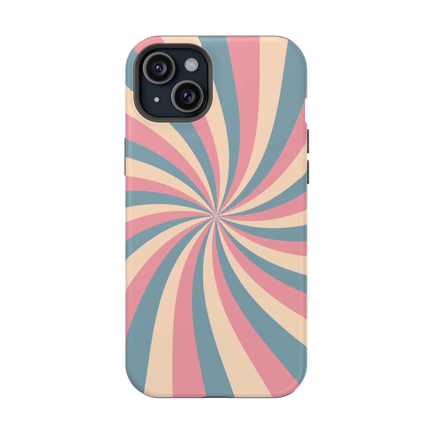 Vintage Pastel Swirl MagSafe iPhone Case – Dual-Layer Protection with 70s-Inspired Design