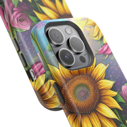 Whimsical Sunflower & Rose Garden - MagSafe iPhone Series Case