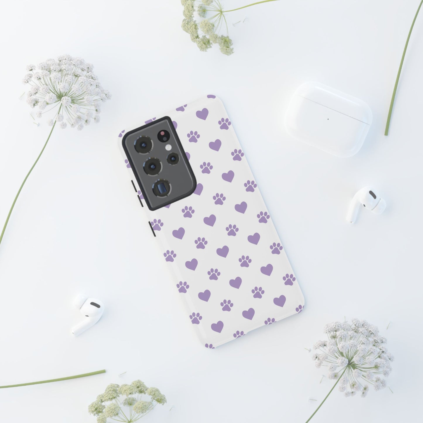 Paw Prints & Hearts – Samsung Galaxy Case, Cute and Durable Design