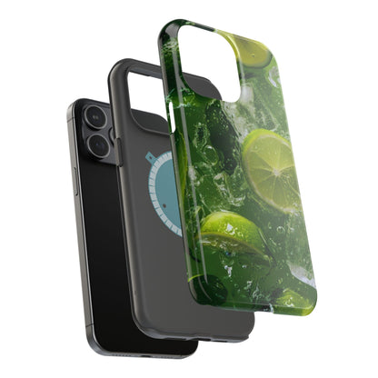 Refreshing Lime Splash MagSafe iPhone Case – Tough Protection, Vivid Dual-Layer Design