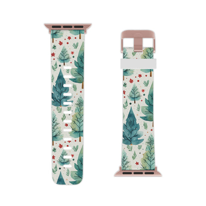 Watercolor Winter Forest  Apple Watch Band