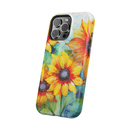 Watercolor Sunflower Splash - MagSafe iPhone Series Case