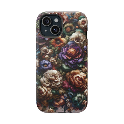 Floral Elegance MagSafe Compatible iPhone Case – Protective Dual-Layer Design with Vibrant Full-Wrap Print