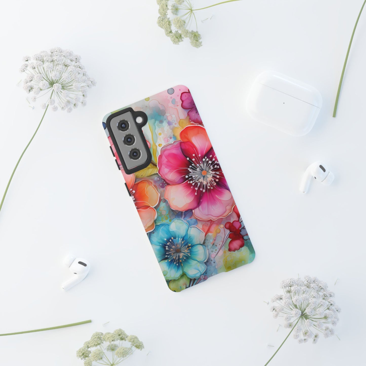 Vibrant Watercolor Floral Garden - Samsung Galaxy Series Case