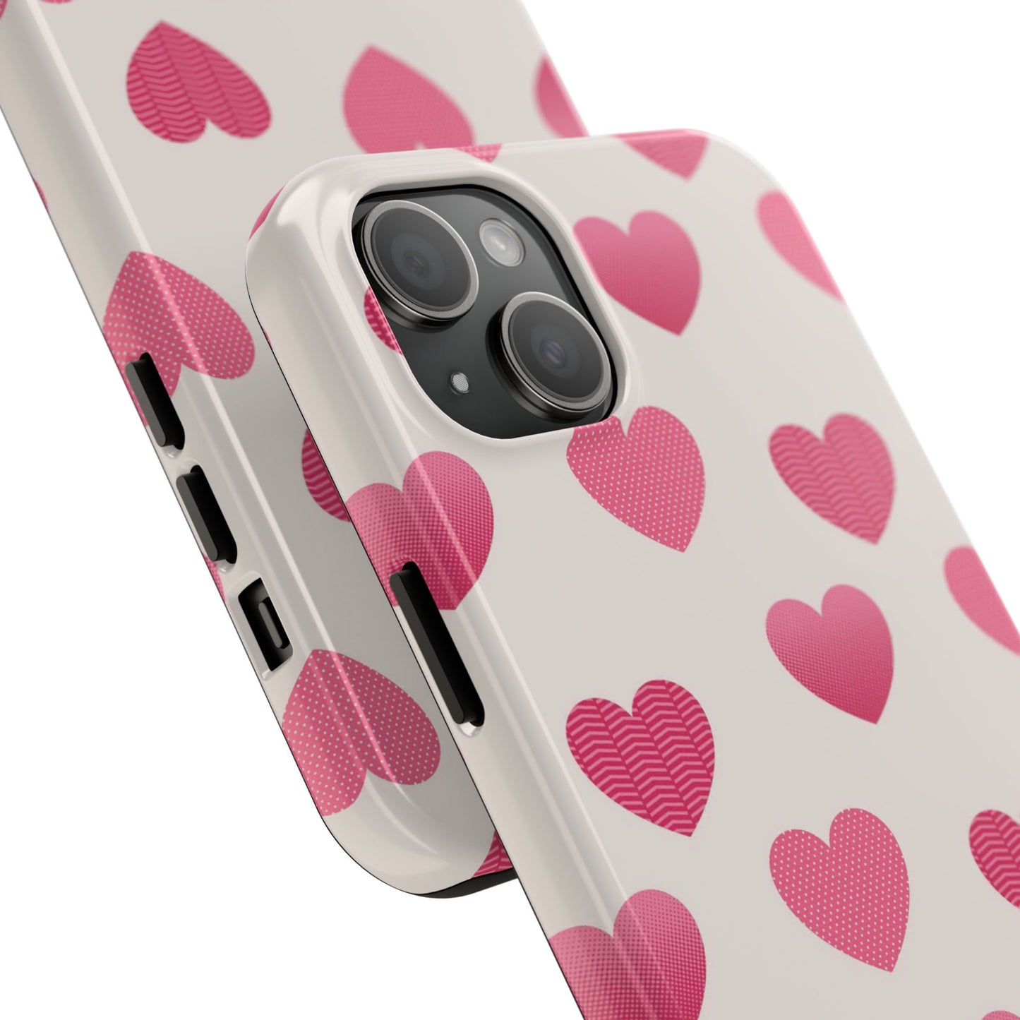 Textured Hearts iPhone Case