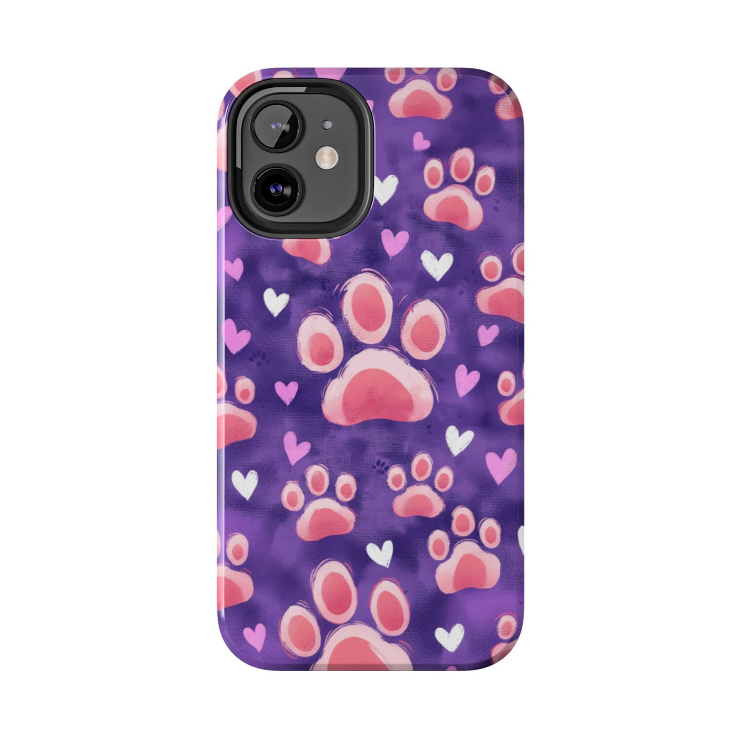 Bold Paw Print iPhone Case - Vibrant Pet-Themed Protective Cover