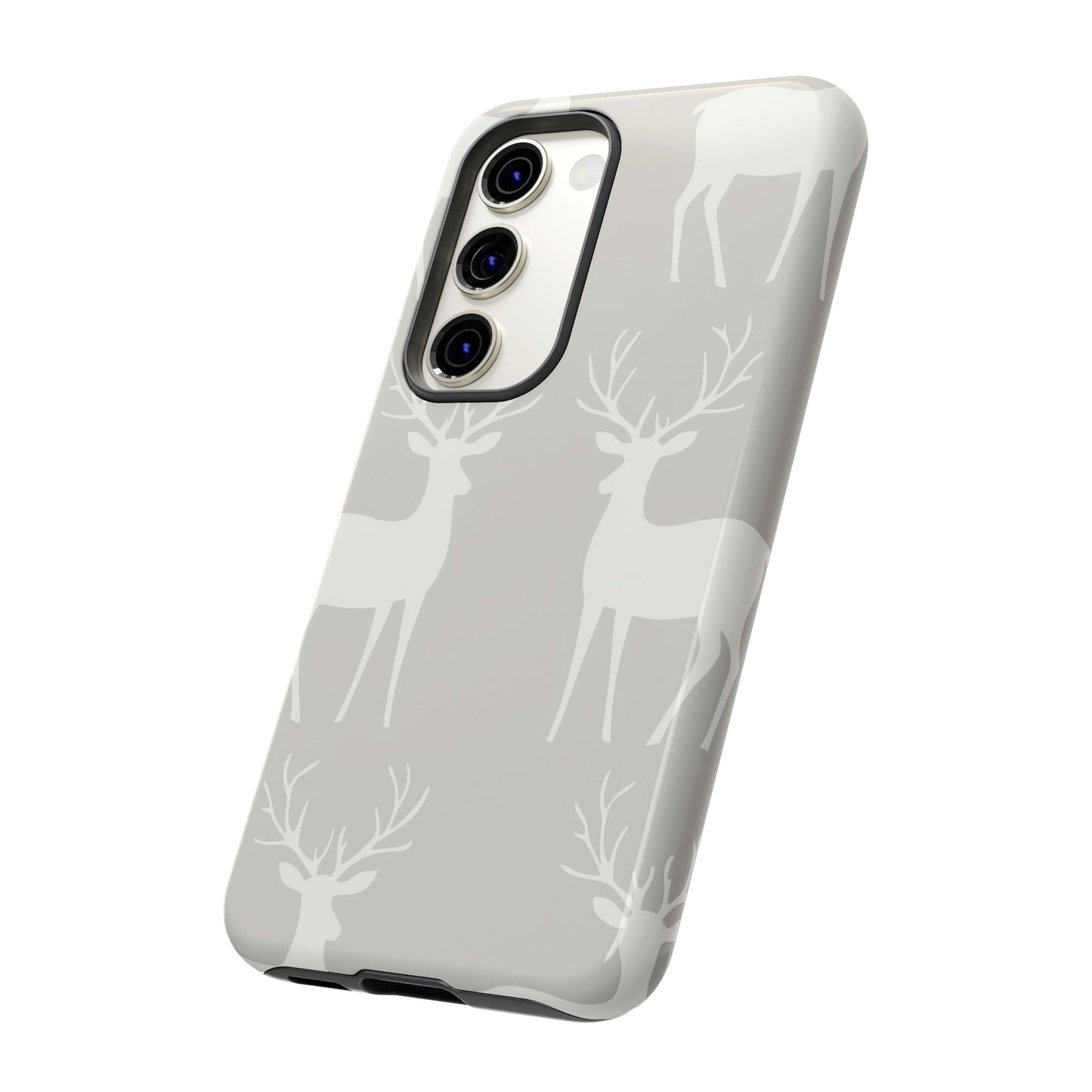 Elegant White Reindeer Pattern – Samsung Galaxy Series Case