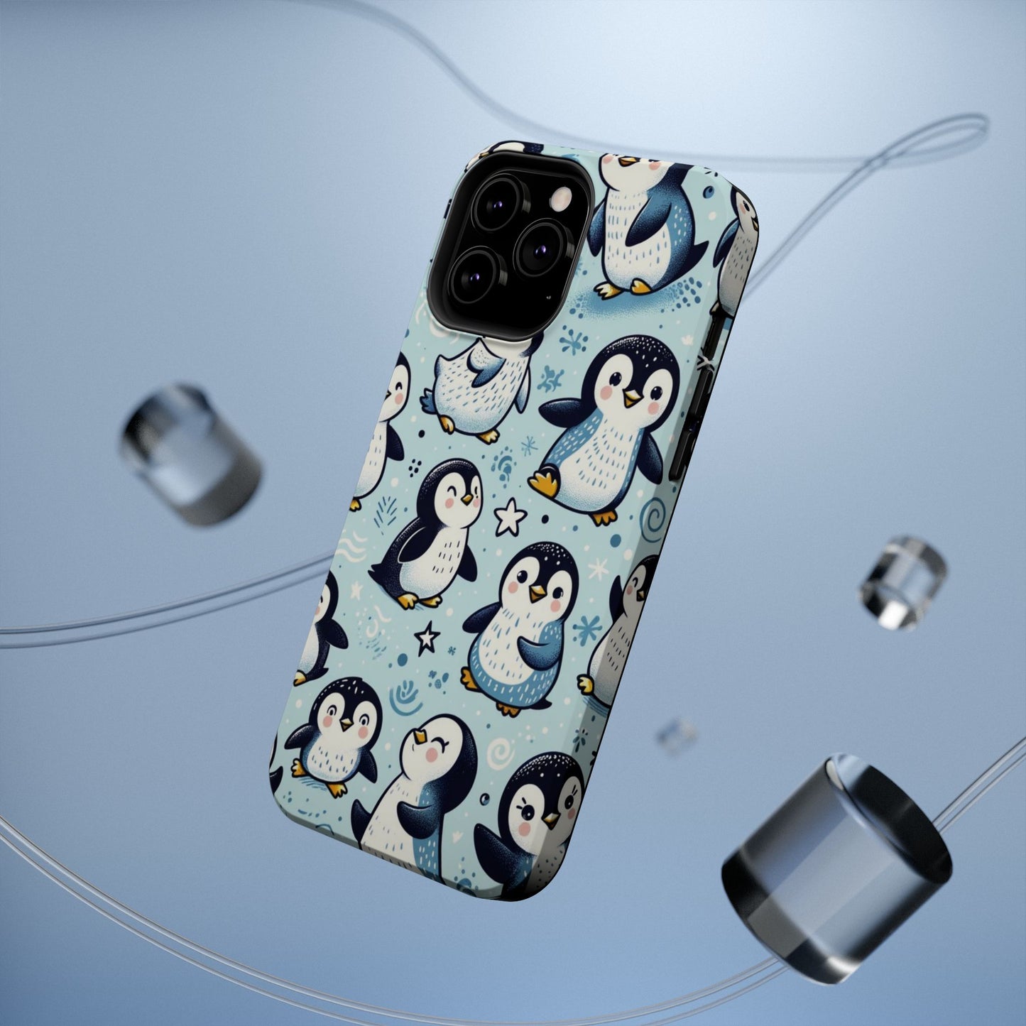 Cute Penguin Parade iPhone Case