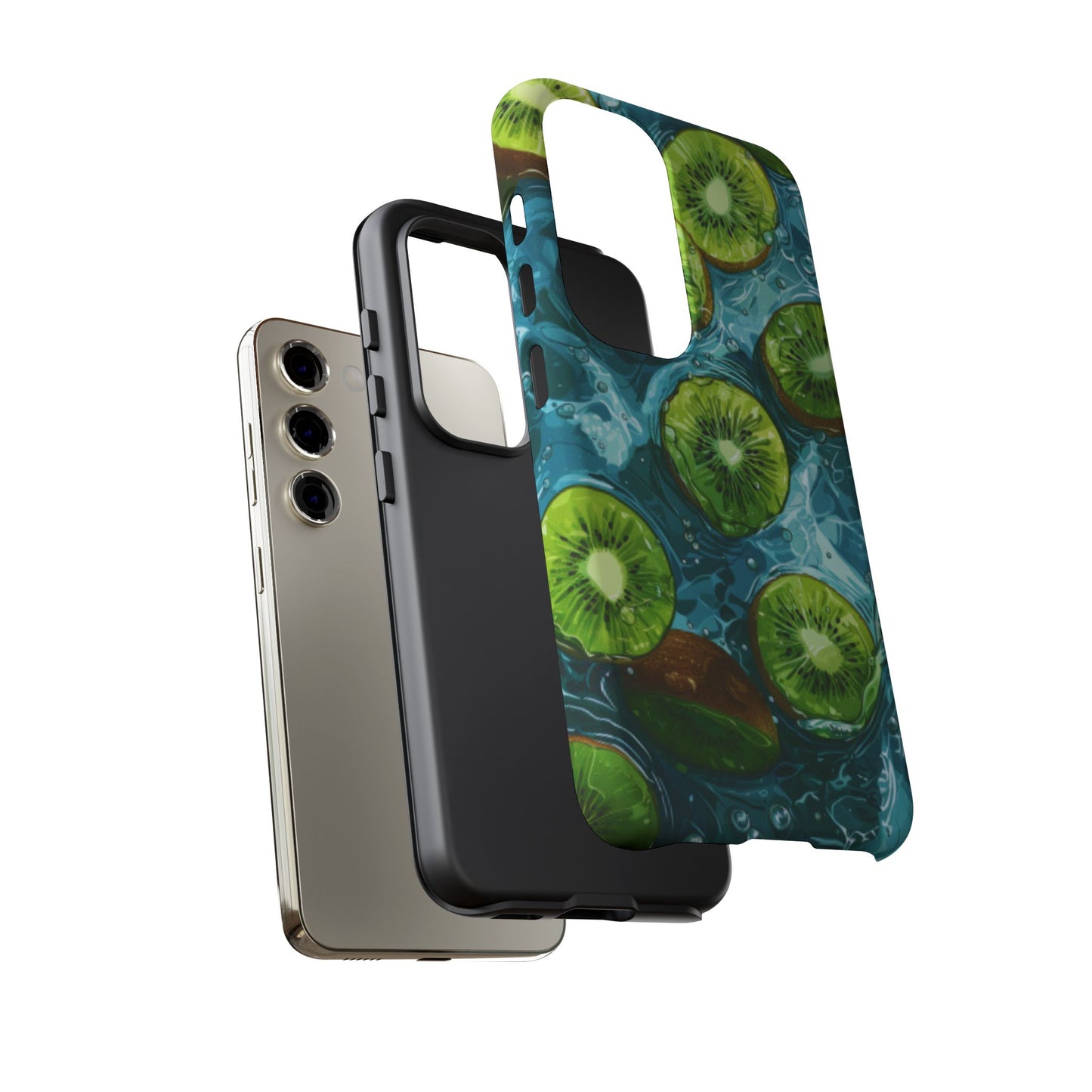 Tropical Kiwi Splash Samsung Galaxy Case – Tough Dual - Layer, Vibrant Summer Design - BOGO Cases