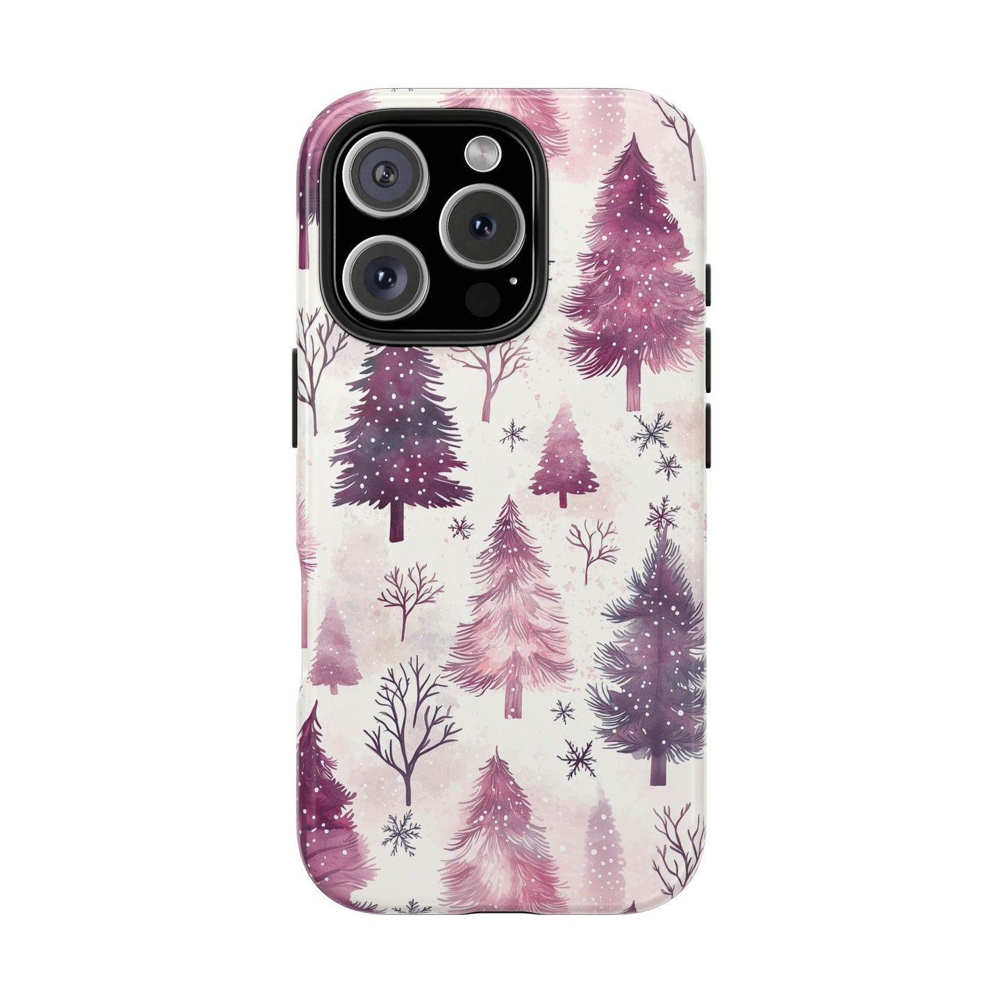 Winter Wonderland Purple Christmas Trees – iPhone Series Case