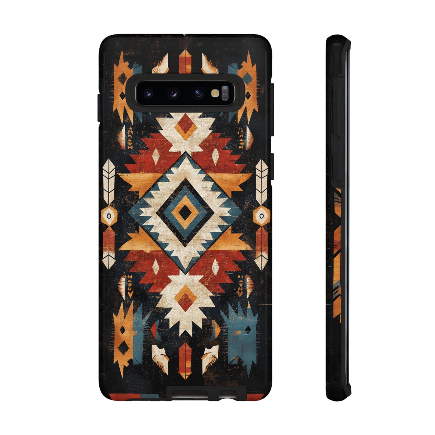 Southwestern Arrow & Diamond Tough Samsung Galaxy Case – Bold Tribal Design, Dual - Layer Protection - BOGO Cases