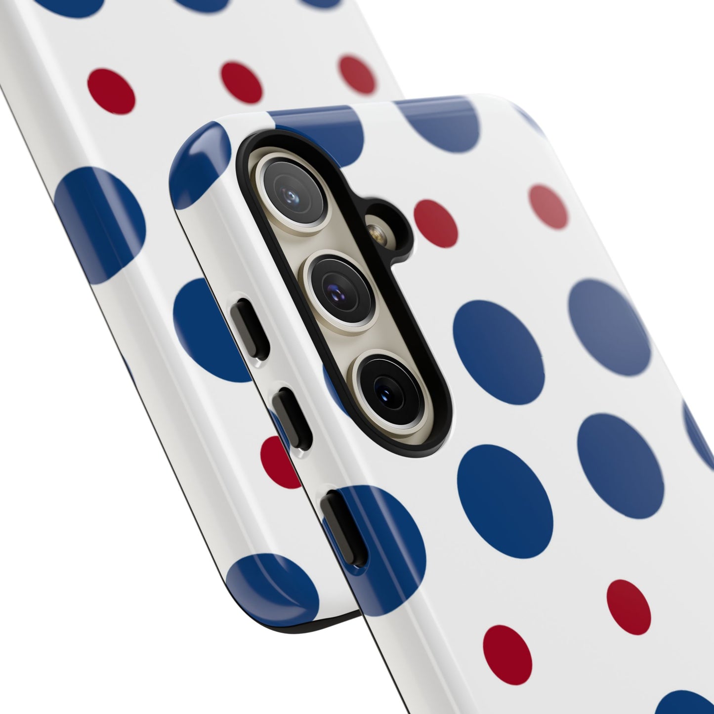 Bold Navy & Red Polka Dot Pattern – Samsung Galaxy Case