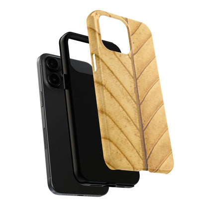 Golden Leaf Texture iPhone Case – Minimal Nature Design