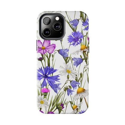 Wildflower Meadow iPhone Case – Purple, Blue, and White Floral Design