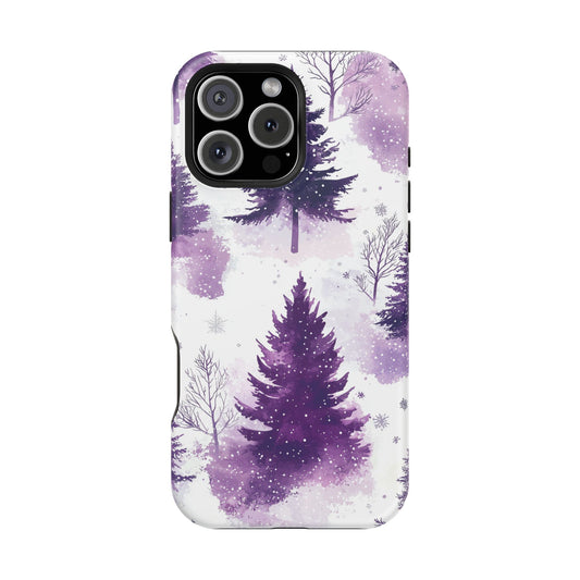 Purple Snowy Forest - MagSafe iPhone Series Case