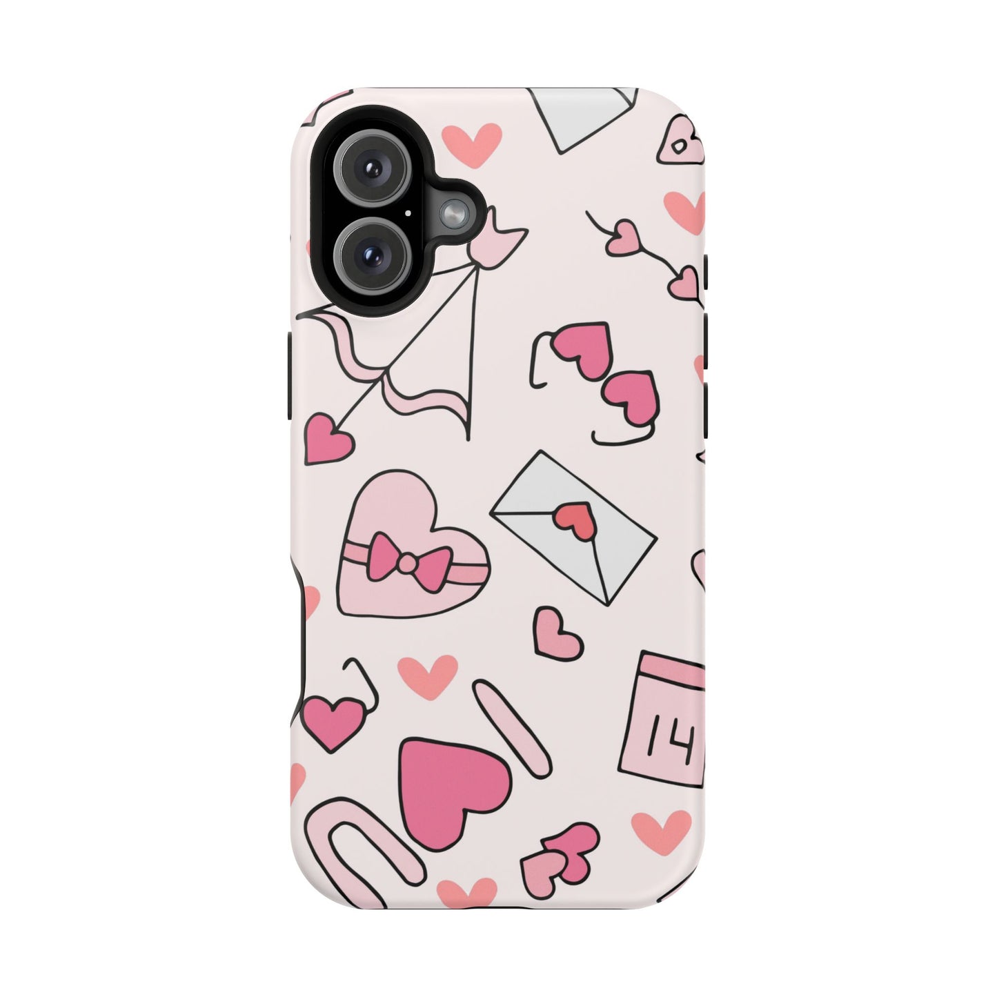 Valentine's Day Scribbles MagSafe iPhone Case