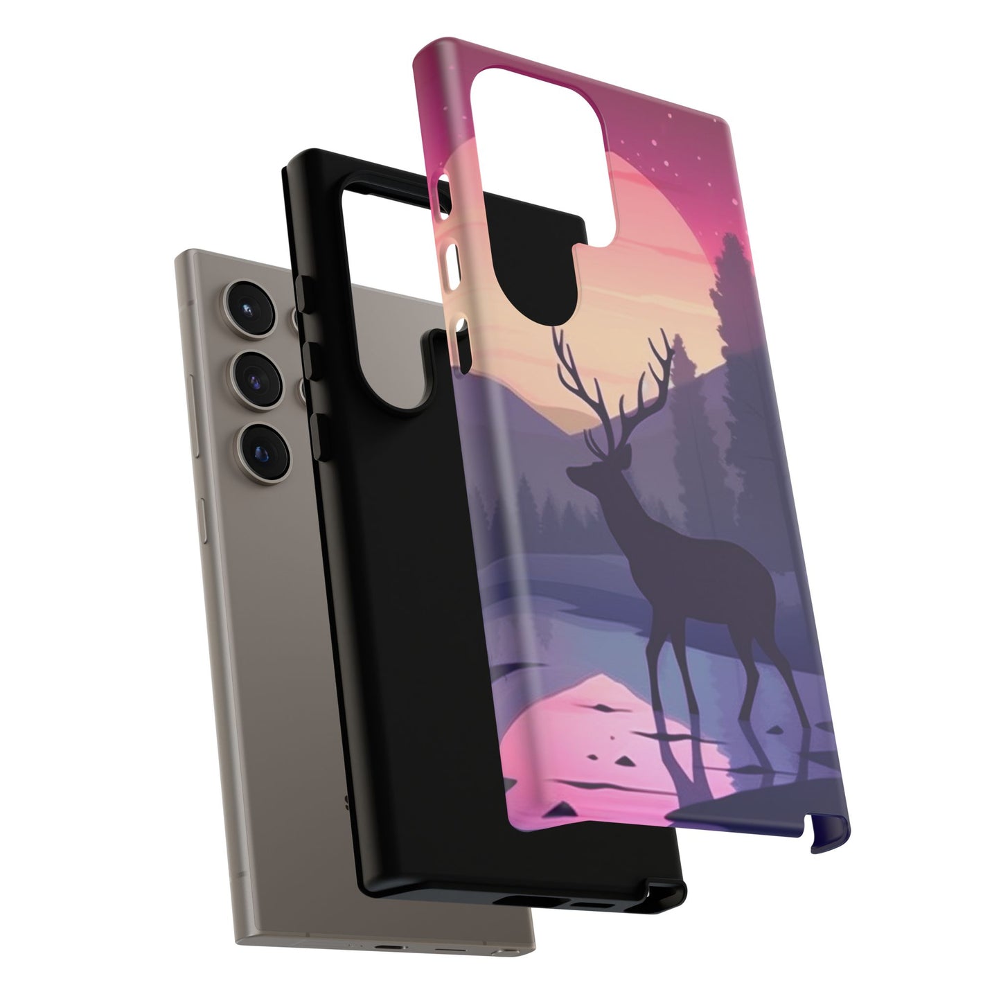 Twilight Elegance: Stag Reflection – Samsung Galaxy Case