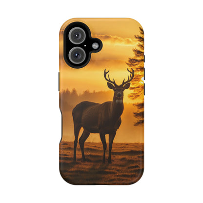 Sunset Majesty: Regal Stag – MagSafe iPhone Case