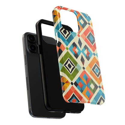 Harlequin Geometric iPhone Case - Vibrant Abstract Protective Cover