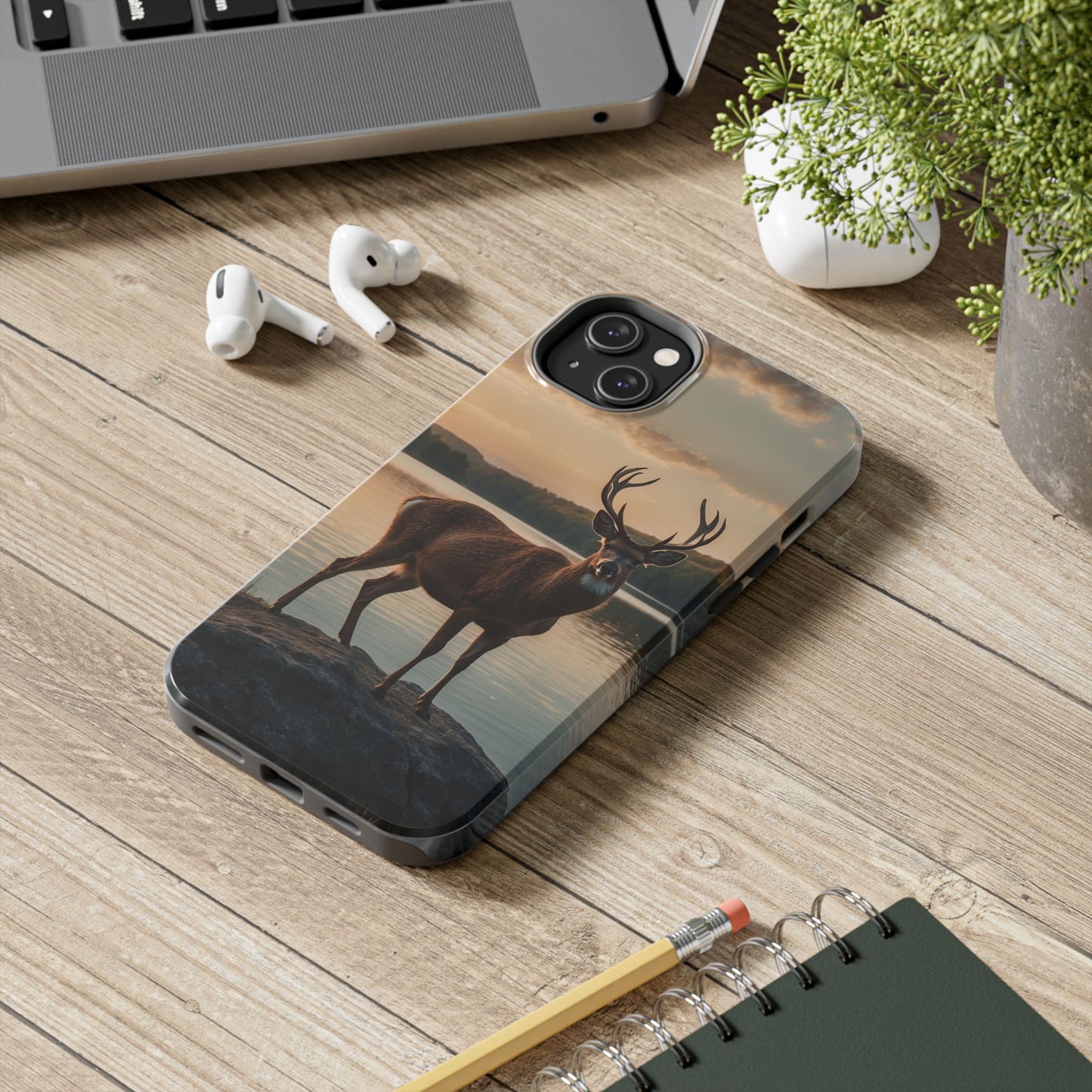 Majestic Stag at Sunset – iPhone Case