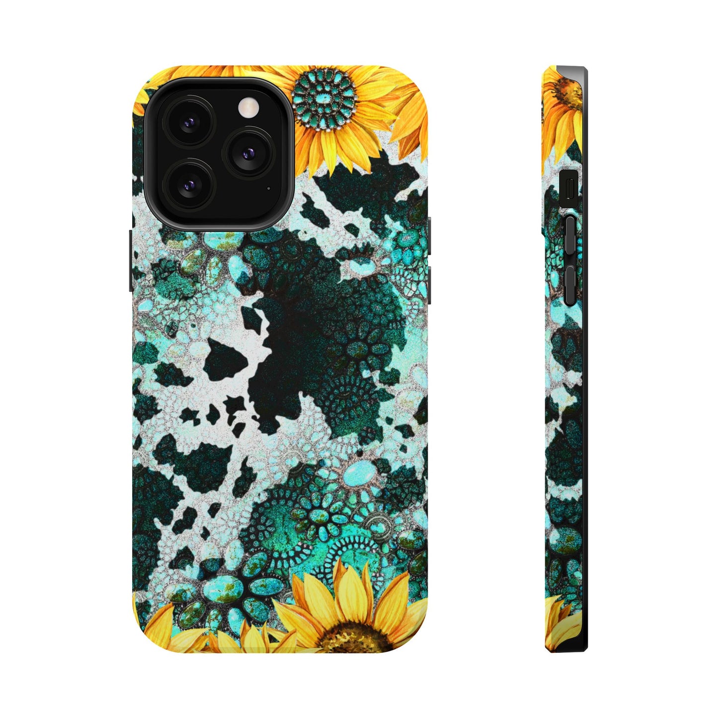 Boho Turquoise Sunflower Lace - MagSafe iPhone Series Case