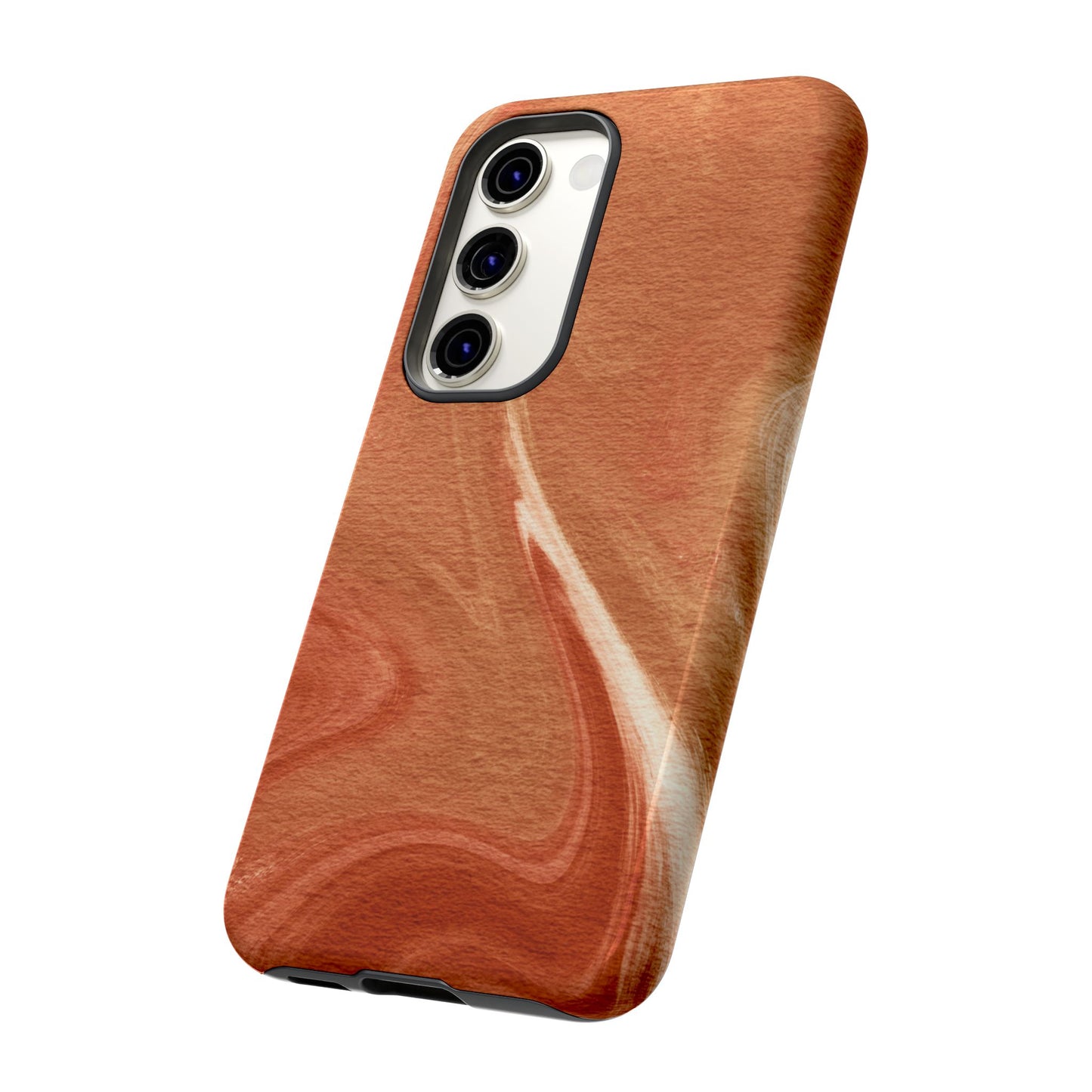 Earthy Terracotta Swirl Samsung Galaxy Case – Warm Marble Texture Design