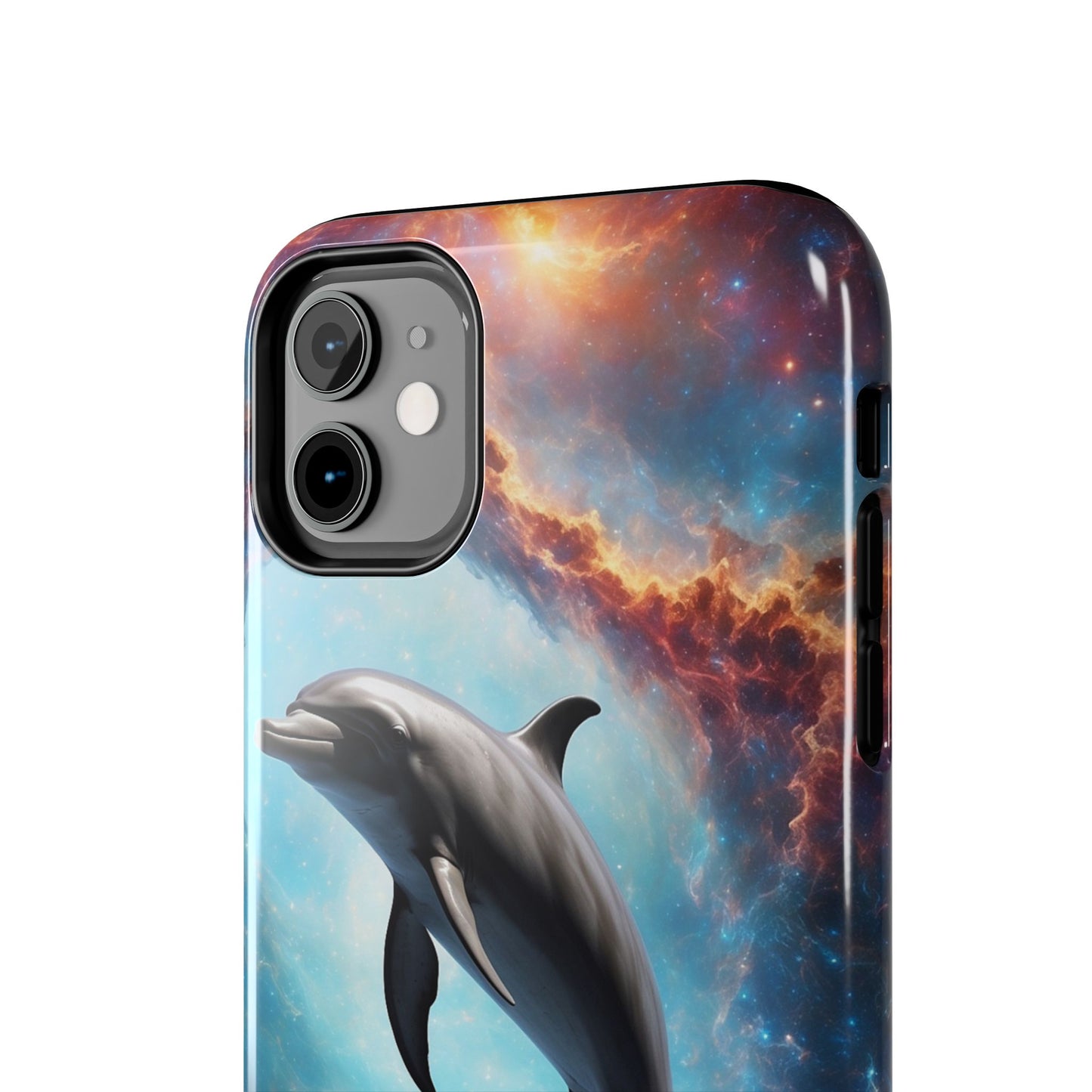 Cosmic Dolphin Space Vibes - iPhone Case